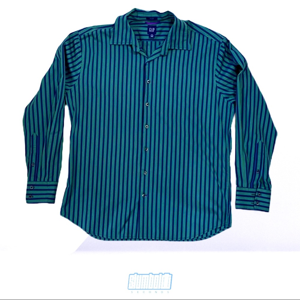Vintage GAP Premium Striped Button Up Dress Shirt